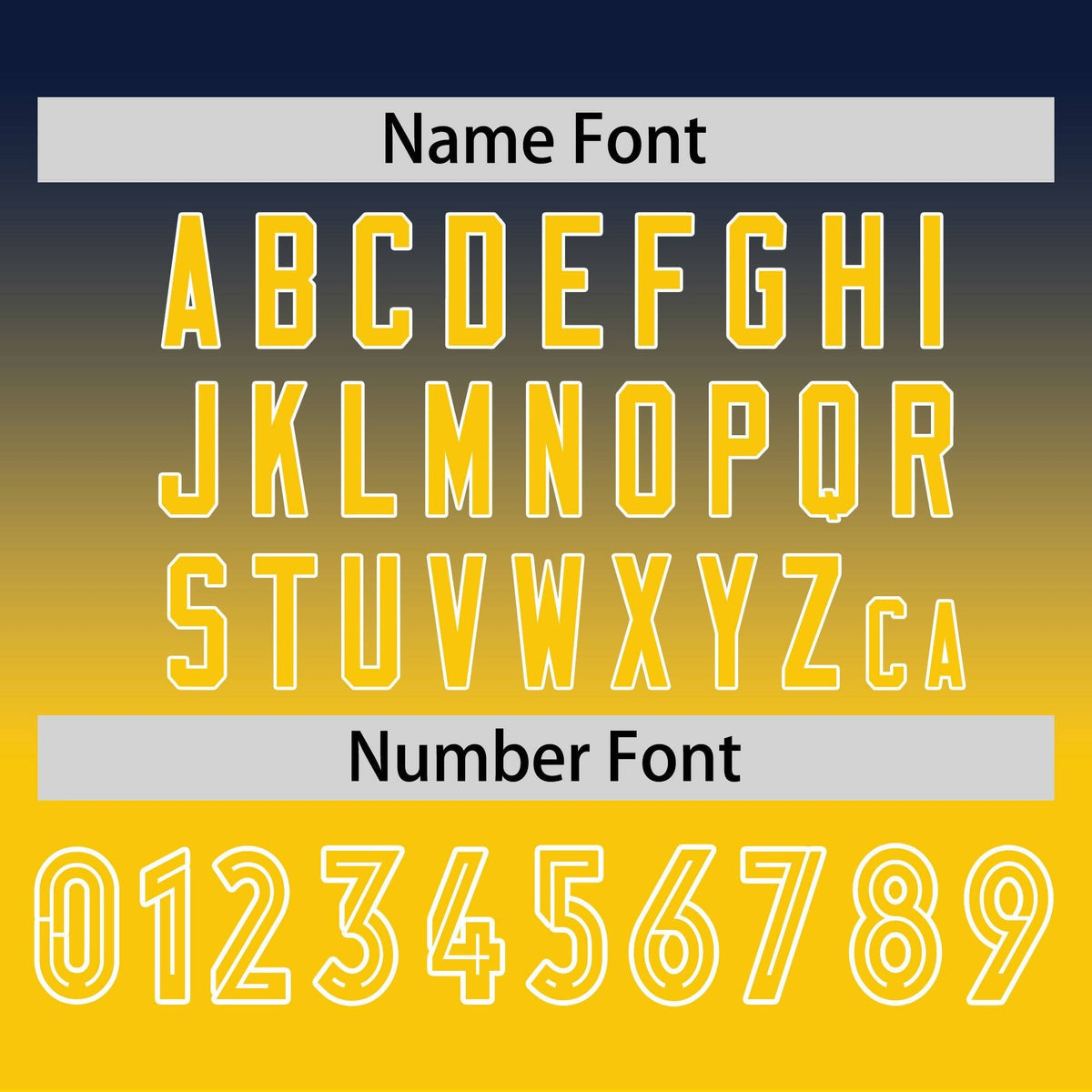 Custom Navy-Gold Gradient Fashion Design Long Sleeve Performance T-Shirt