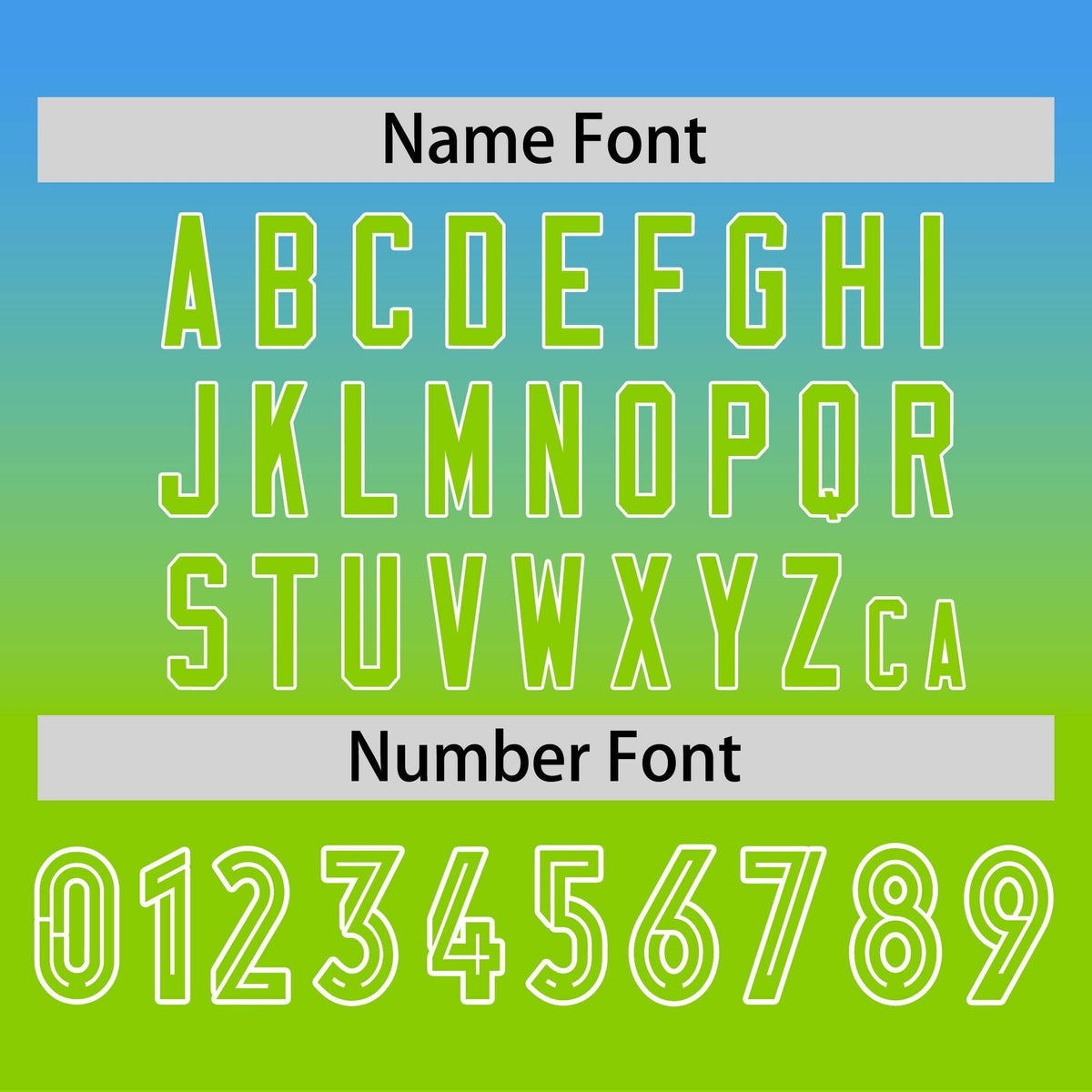 Custom Powder Blue-Neon Green Gradient Fashion Design Long Sleeve Performance T-Shirt