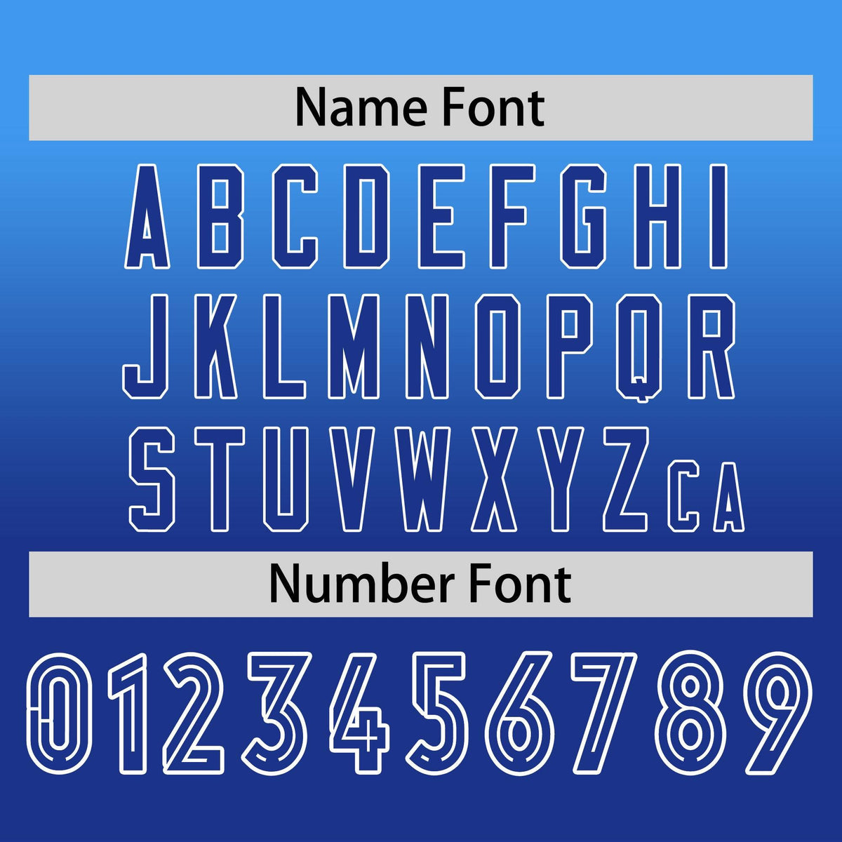 Custom Powder Blue-Royal Gradient Fashion Design Long Sleeve Performance T-Shirt