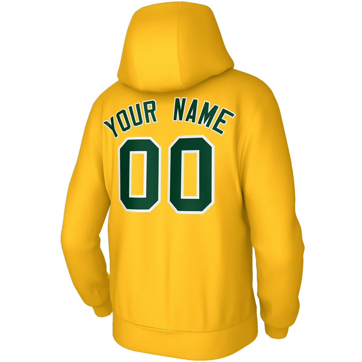 Custom Yellow Green-White Classic Style Hoodie Pullover Fashion Uniform