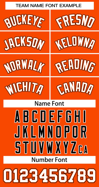 Custom Orange White-Orange Classic Style Authentic Two-Button Baseball Jersey