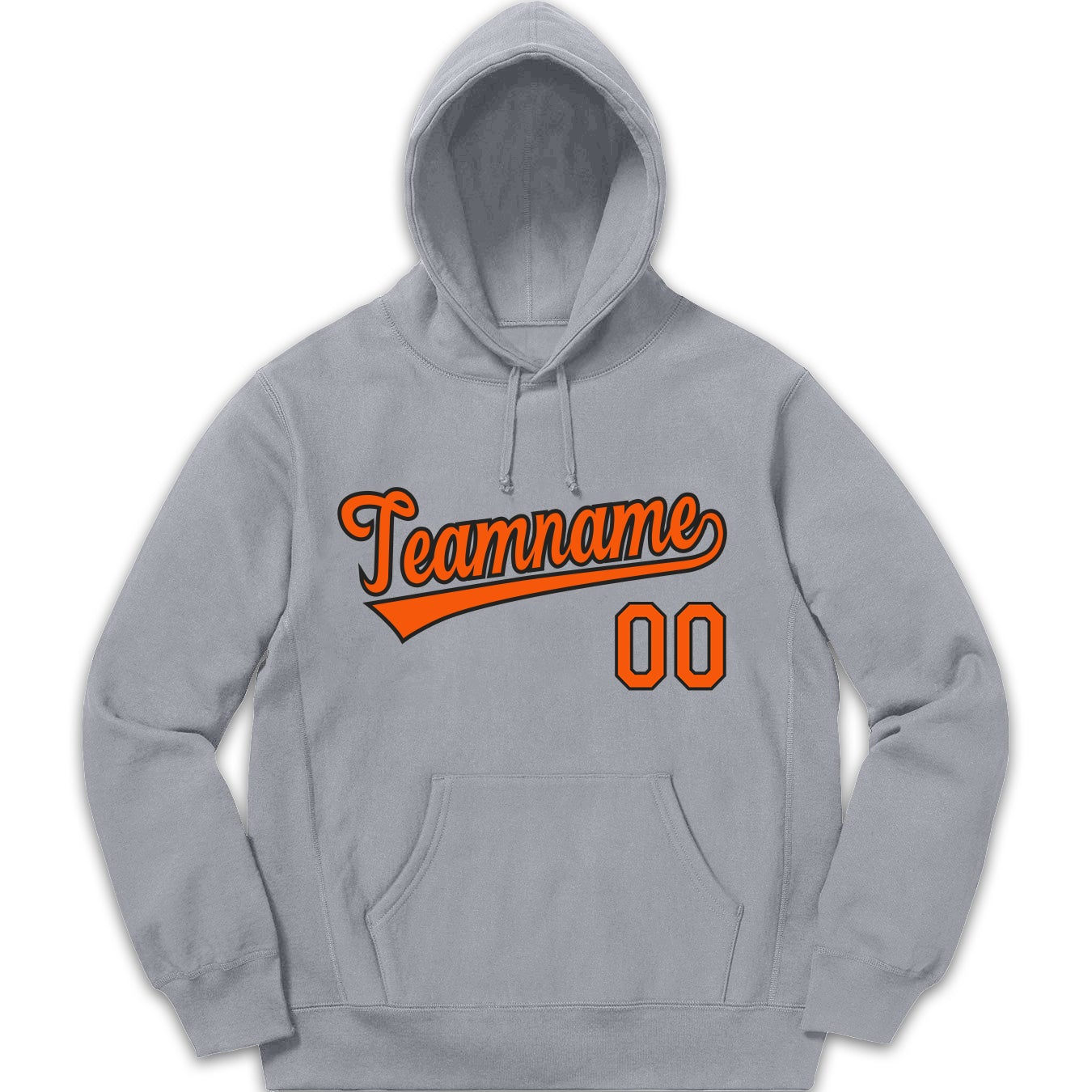 Custom Gray Orange-Black Sport Classic Style Sweatshirt Fashion Hoodie Uniform