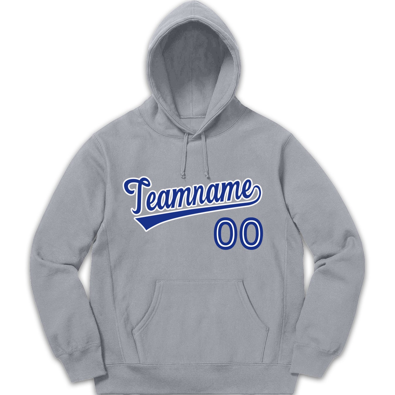 Custom Gray Royal-White Classic Style Sweatshirt Fashion Hoodie Uniform