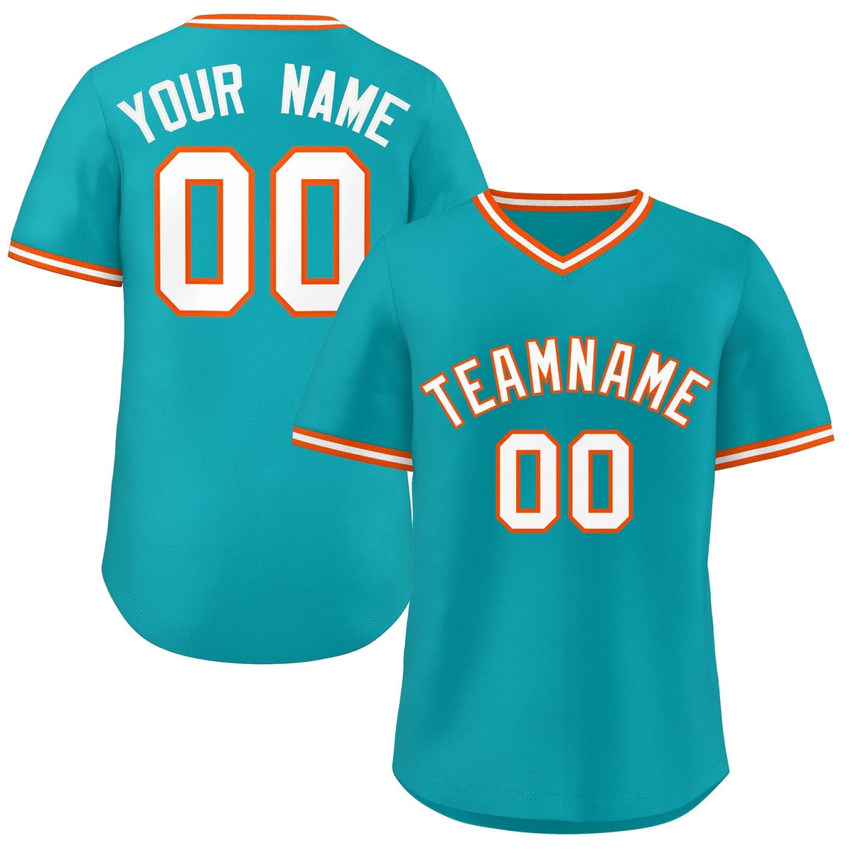 Custom Aqua Classic Style Outdoor Authentic Pullover Baseball Jersey