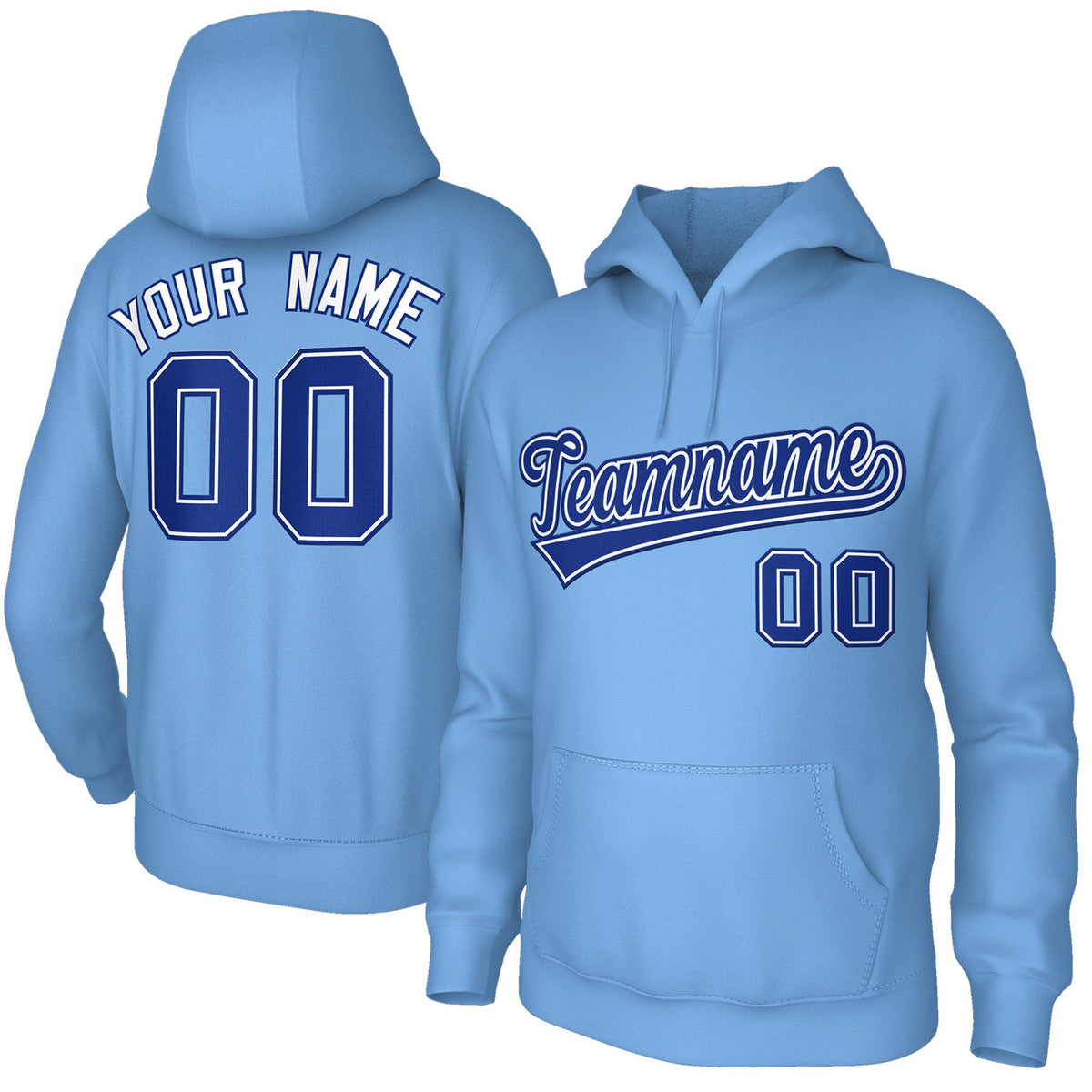 Custom Classic Style Hoodie Game Lt Blue Training Uniform For Women