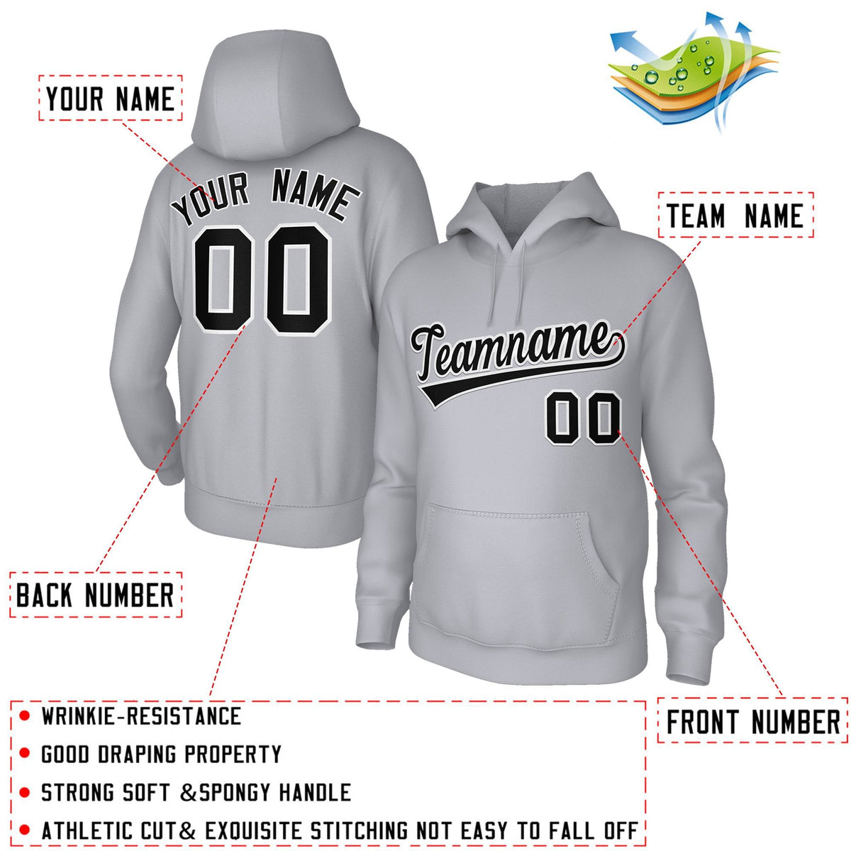 Custom Classic Style Hoodie Game Gray Training Uniform For Women