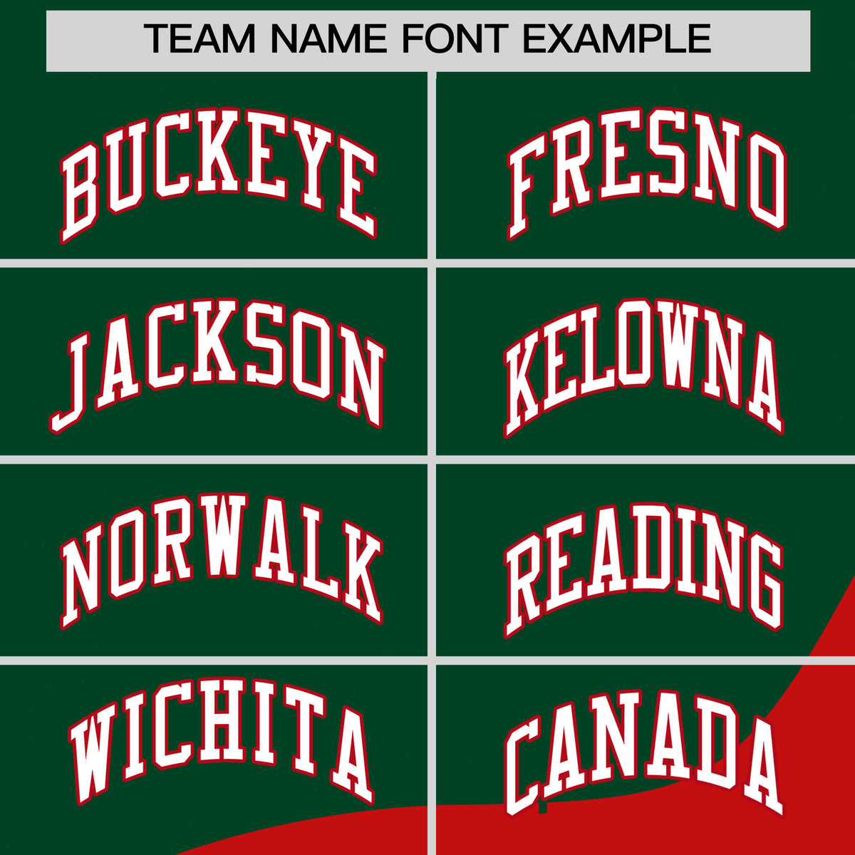 Custom Kelly Green Red Color Block Wave Boundary Full-Zip Hoodie