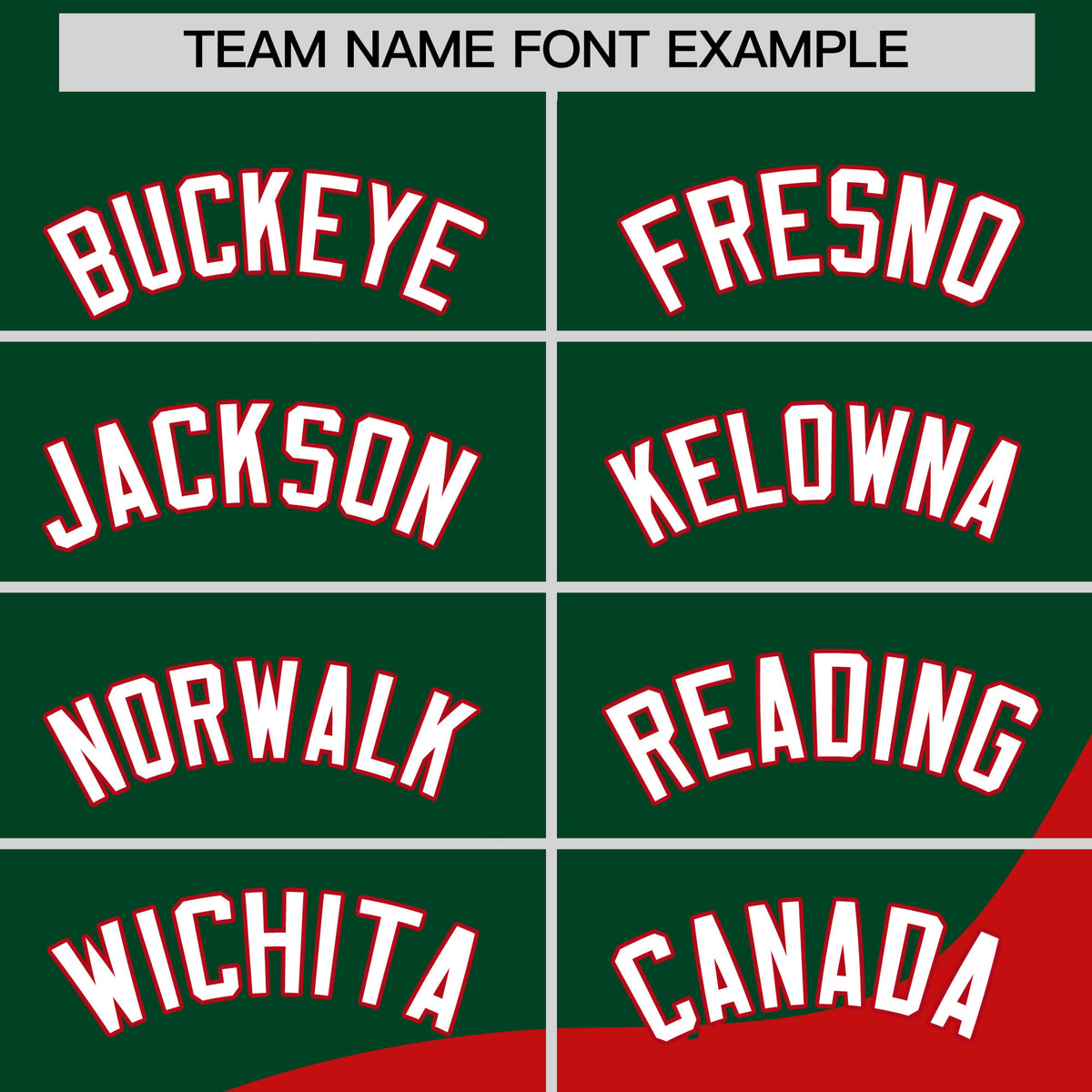 Custom Kelly Green Red Color Block Wave Boundary Full-Zip Hoodie