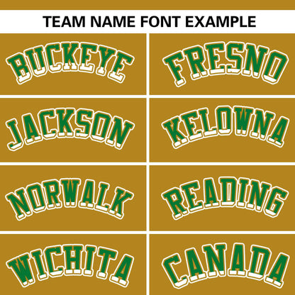 Custom Stitched Old Gold Kelly Green Raglan Sleeves Sports Full-Zip Sweatshirt Hoodie