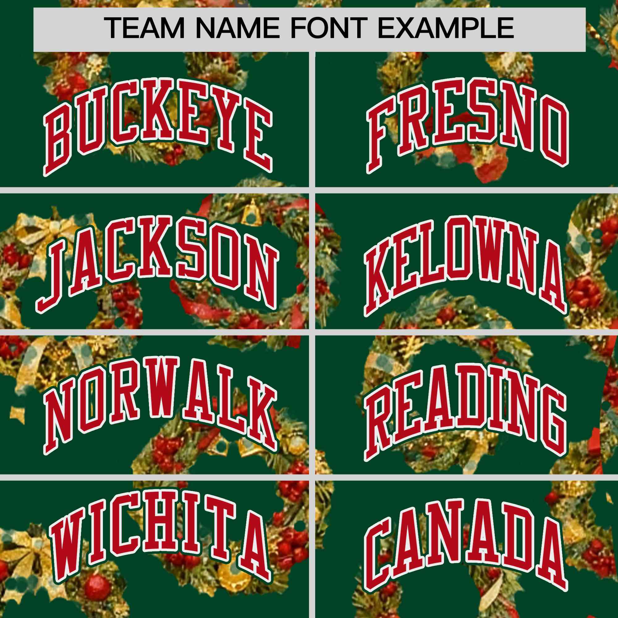 Custom Green Red Christmas Graffiti Pattern Athletic Full-Zip Hoodie