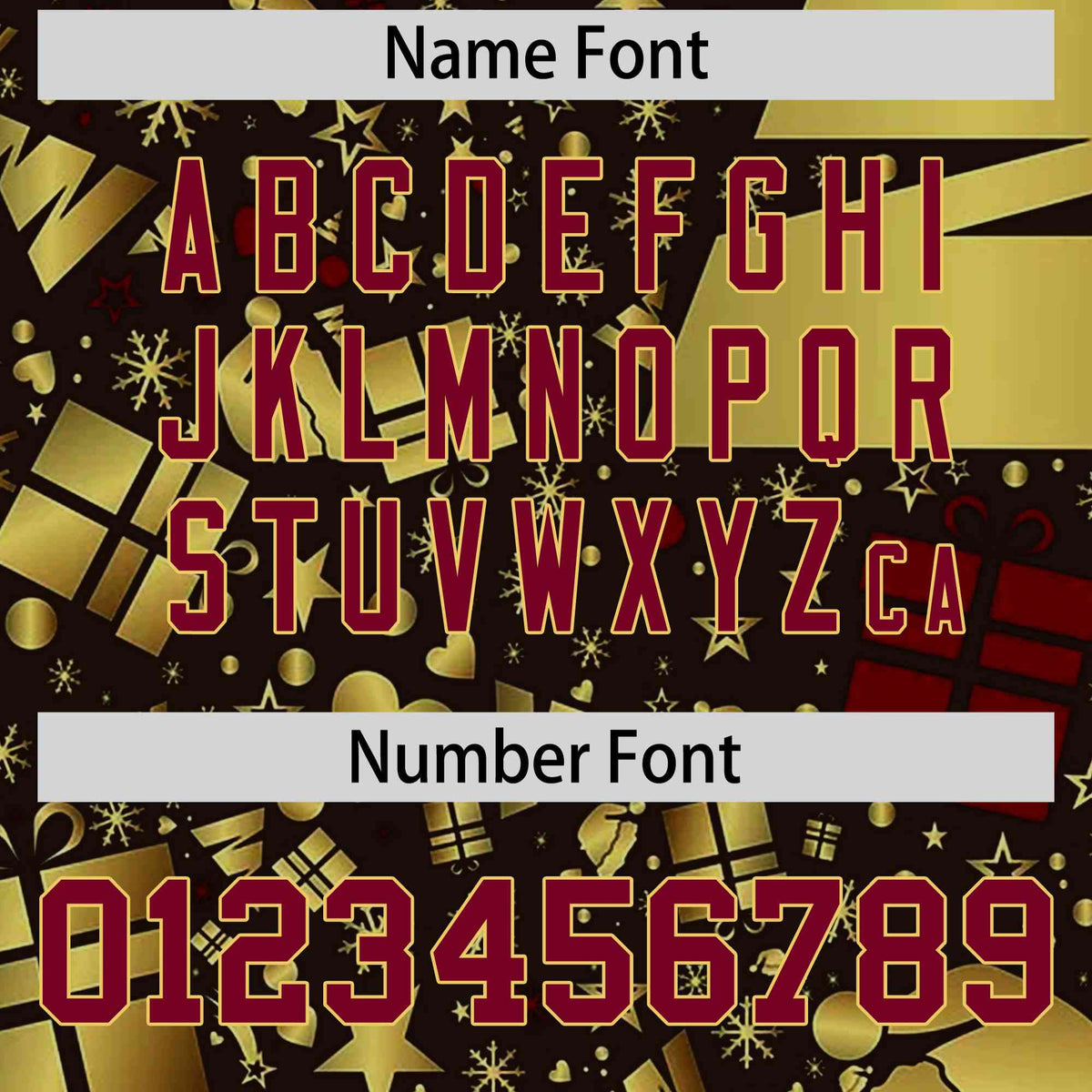 Custom Brown Crimson Christmas Graffiti Pattern Athletic Full-Zip Hoodie