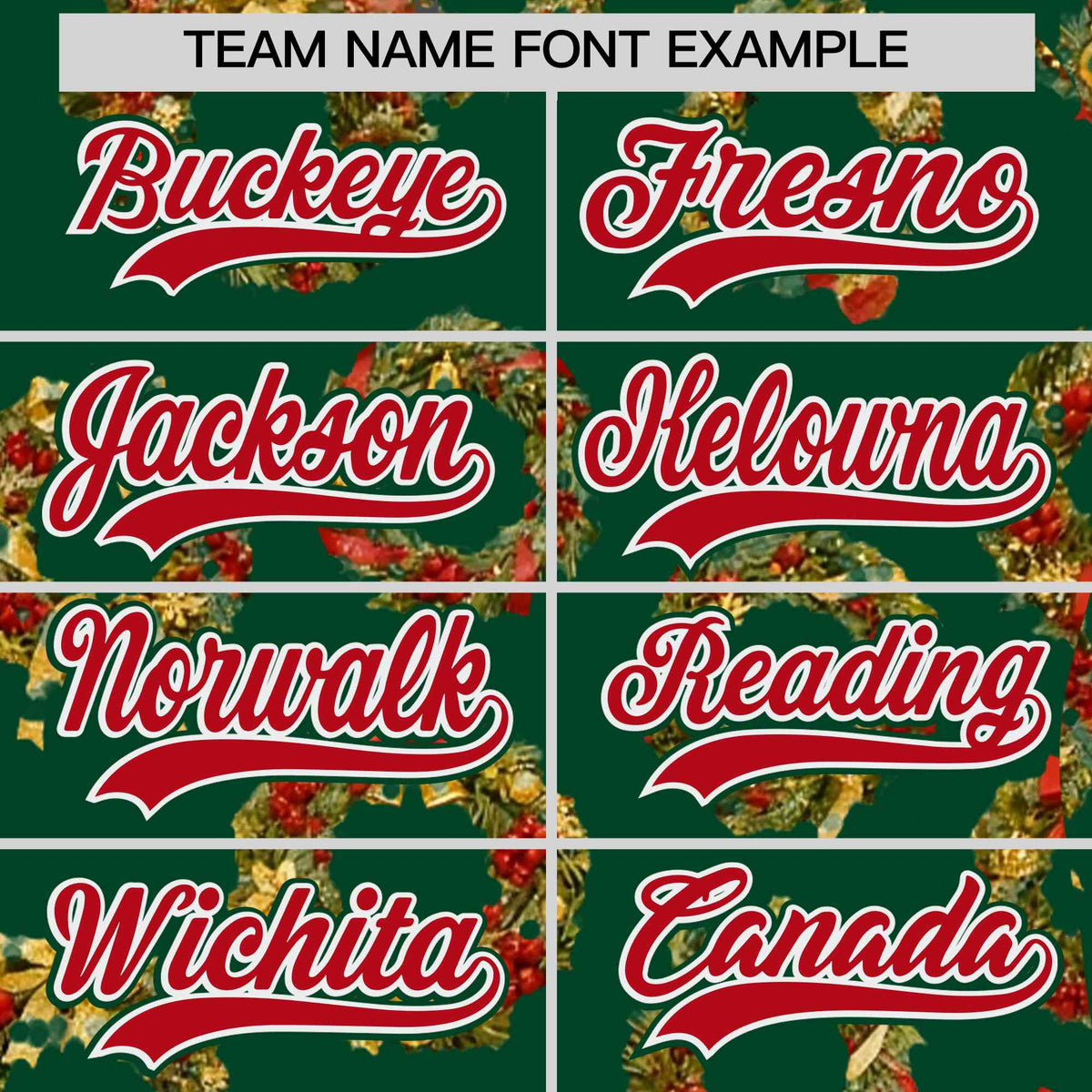 Custom Green Red Christmas Graffiti Pattern Athletic Full-Zip Hoodie