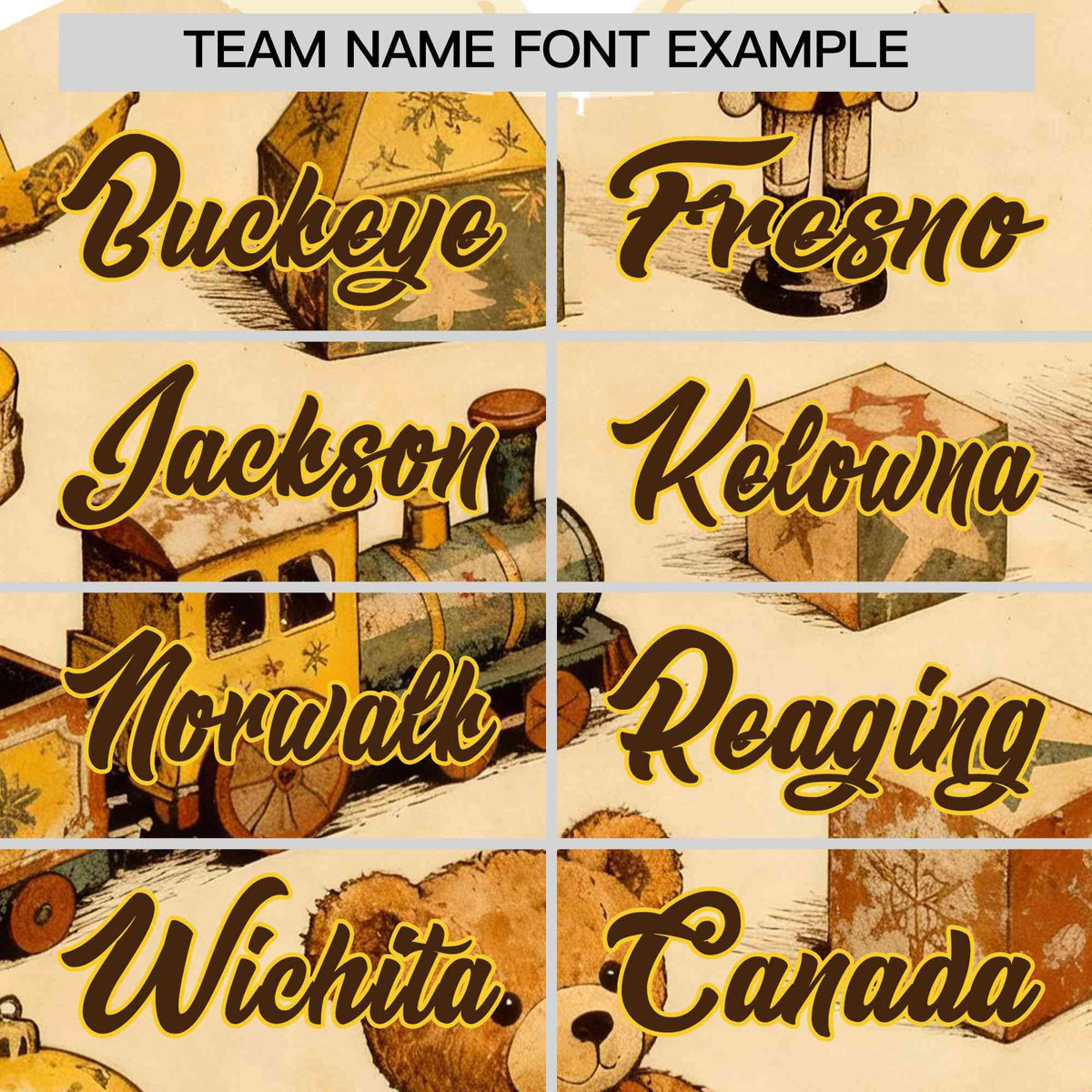 Custom Cream Light Brown Christmas Graffiti Pattern Athletic Full-Zip Hoodie