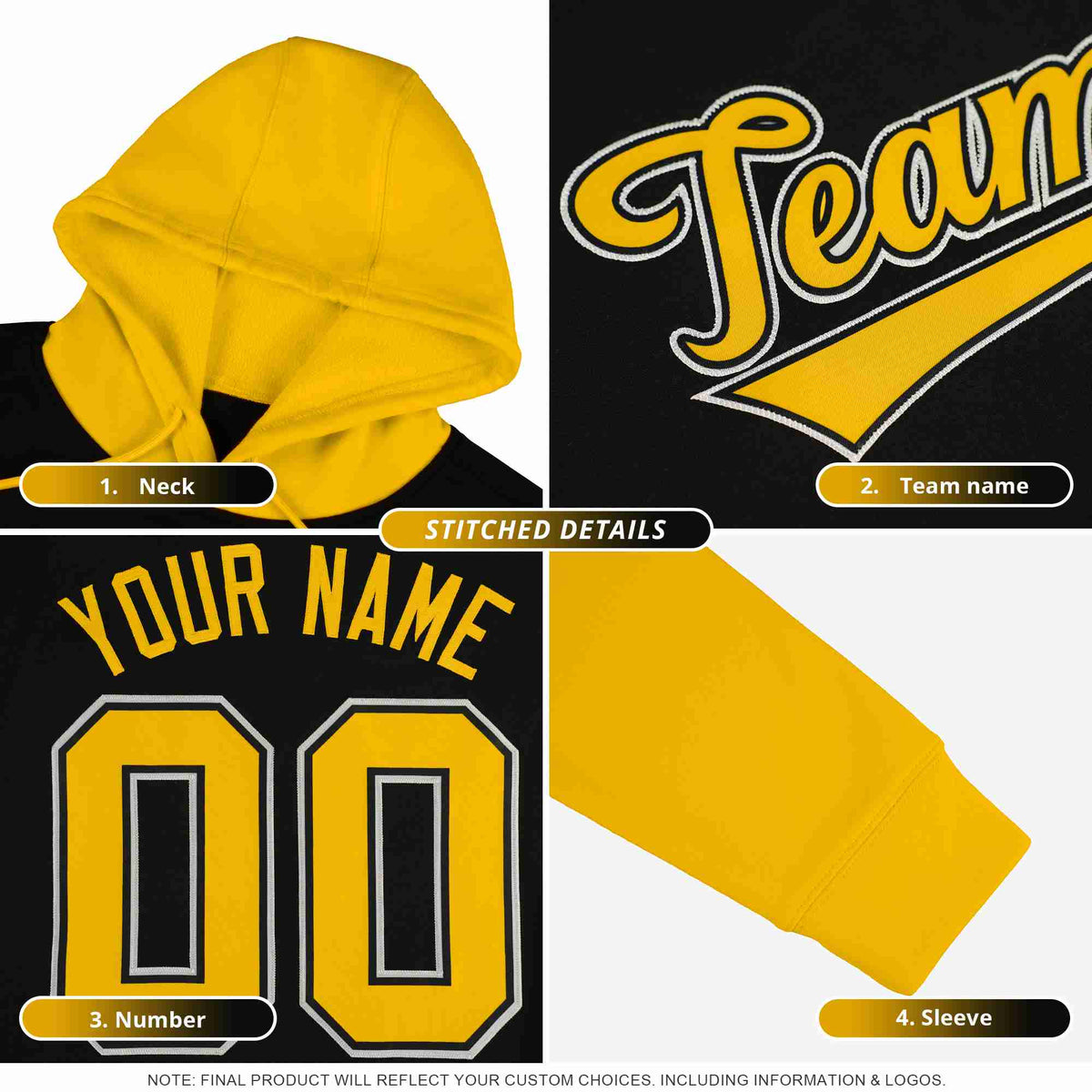 Custom Black White Christmas Graffiti Pattern Athletic Full-Zip Hoodie