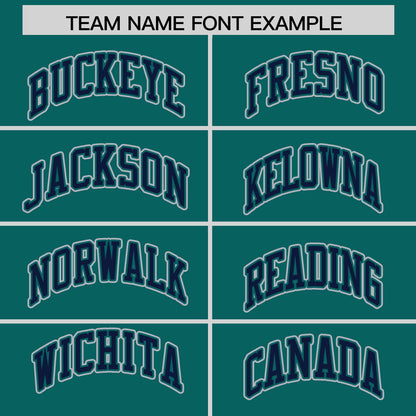 Custom Aqua Gray Raglan Sleeves Varsity Full-Snap Letterman Two Tone Hoodie Jacket