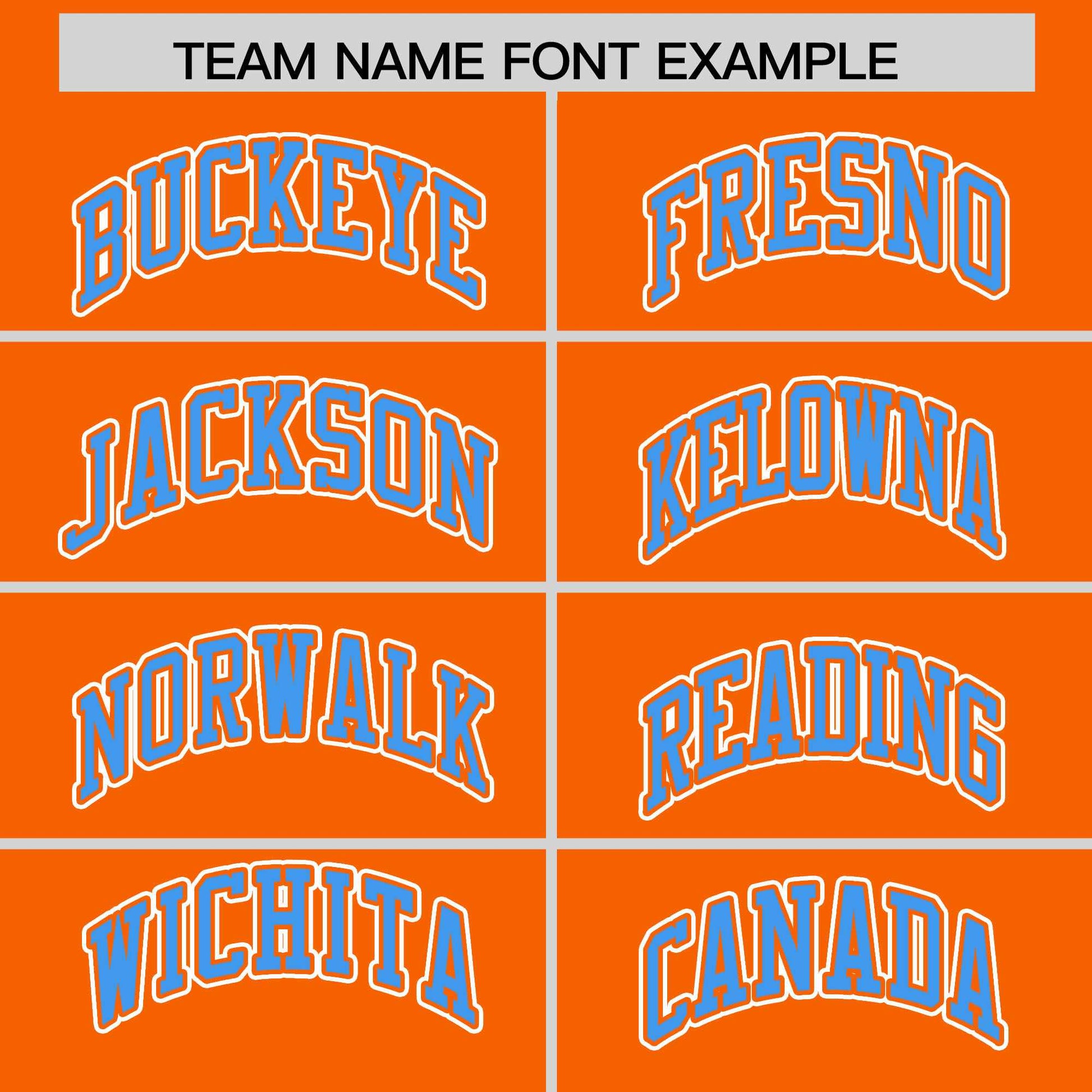 Custom Orange Powder Blue Raglan Sleeves Varsity Full-Snap Letterman Two Tone Hoodie Jacket
