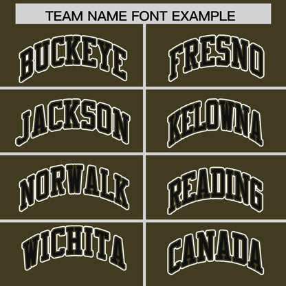 Custom Olive Black Raglan Sleeves Varsity Full-Snap Letterman Two Tone Hoodie Jacket
