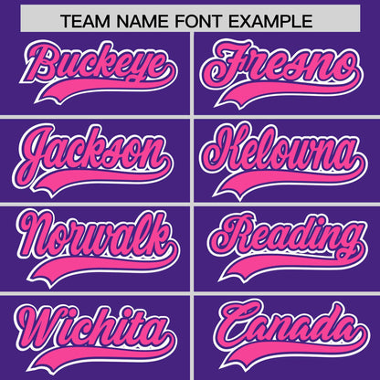 Custom Purple Pink Raglan Sleeves Varsity Full-Snap Letterman Two Tone Hoodie Jacket