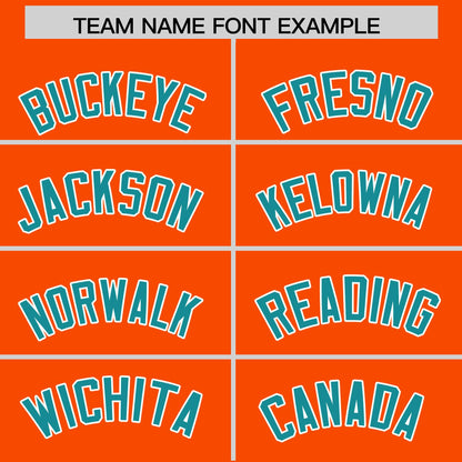 Custom Orange Aqua Varsity Full-Zip Letterman Classic Hoodie Jacket