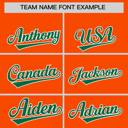Custom Orange Kelly Green Varsity Full-Zip Letterman Classic Hoodie Jacket