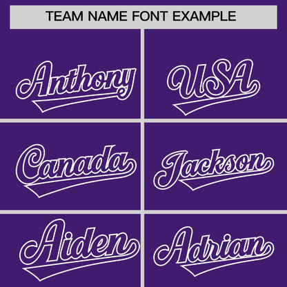 Custom Purple White Varsity Full-Zip Letterman Classic Hoodie Jacket