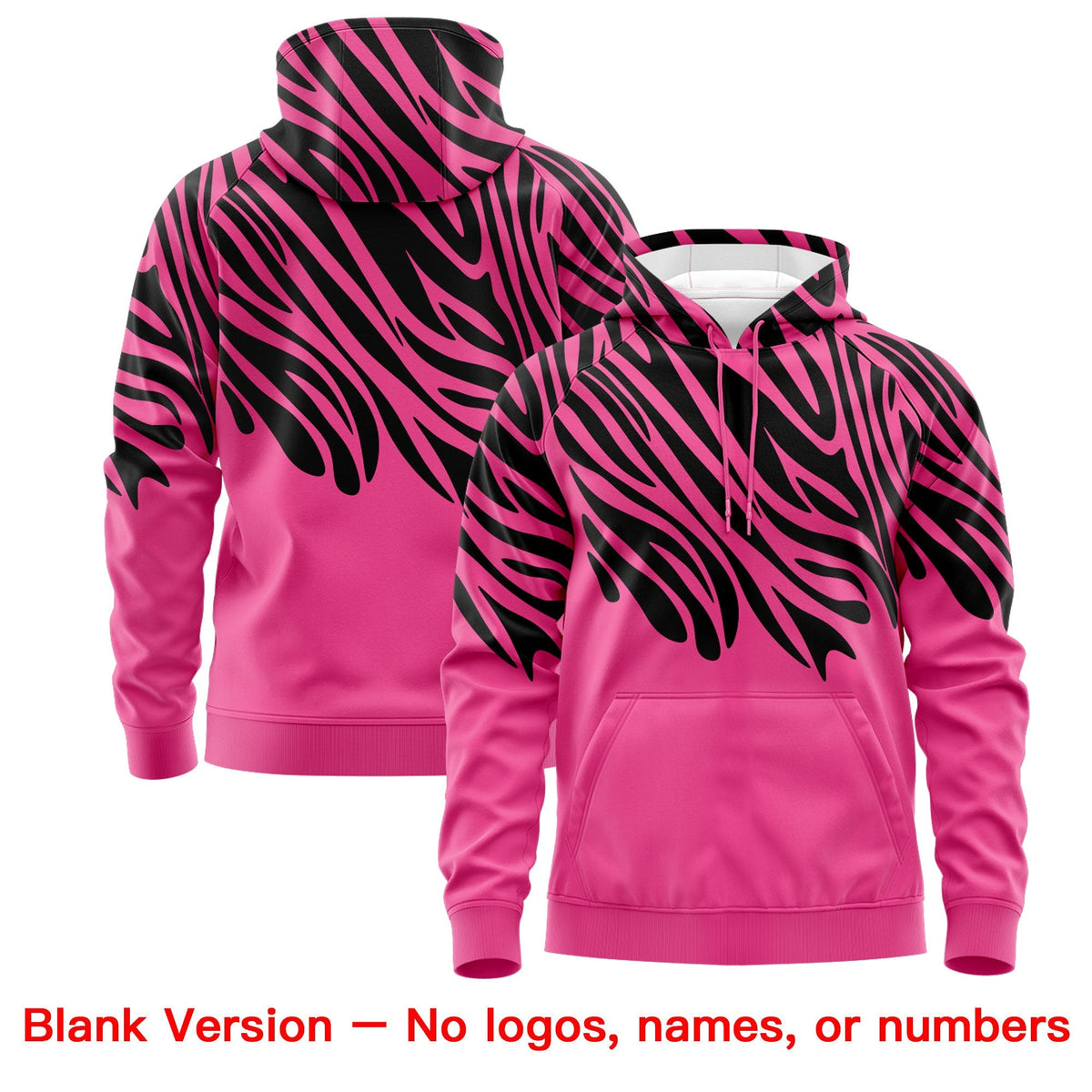 Custom Black Pink Leopard Print Pullover Sweatshirt Hoodie| KXKSHOP