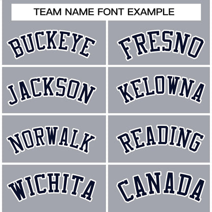 Custom Gray Navy-White Raglan Sleeves Pullover Personalized Team Sweatshirt Hoodie