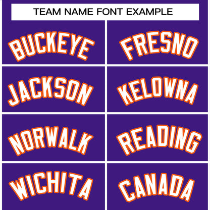 Custom Purple White-Orange Raglan Sleeves Pullover Personalized Team Sweatshirt Hoodie