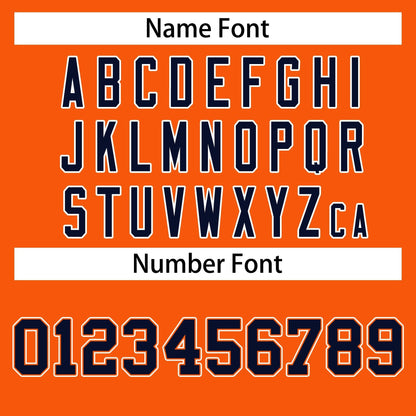 Custom Orange Navy-White Raglan Sleeves Pullover Personalized Team Sweatshirt Hoodie