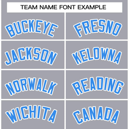 Custom Gray Light Blue-White Raglan Sleeves Pullover Personalized Team Sweatshirt Hoodie