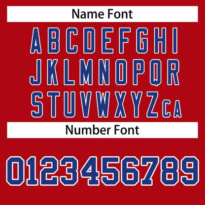 Custom Red Royal-White Raglan Sleeves Pullover Personalized Team Sweatshirt Hoodie