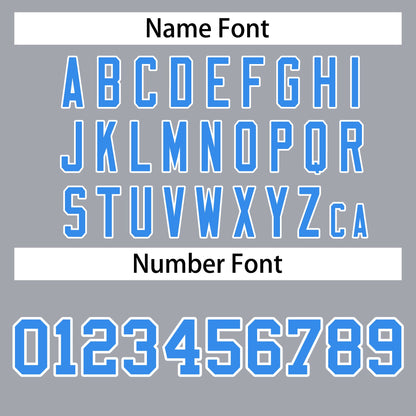 Custom Gray Light Blue-White Raglan Sleeves Pullover Personalized Team Sweatshirt Hoodie
