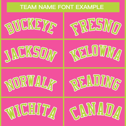 Custom Stitched Pink Neon Green Raglan Sleeves Sports Full-Zip Sweatshirt Hoodie