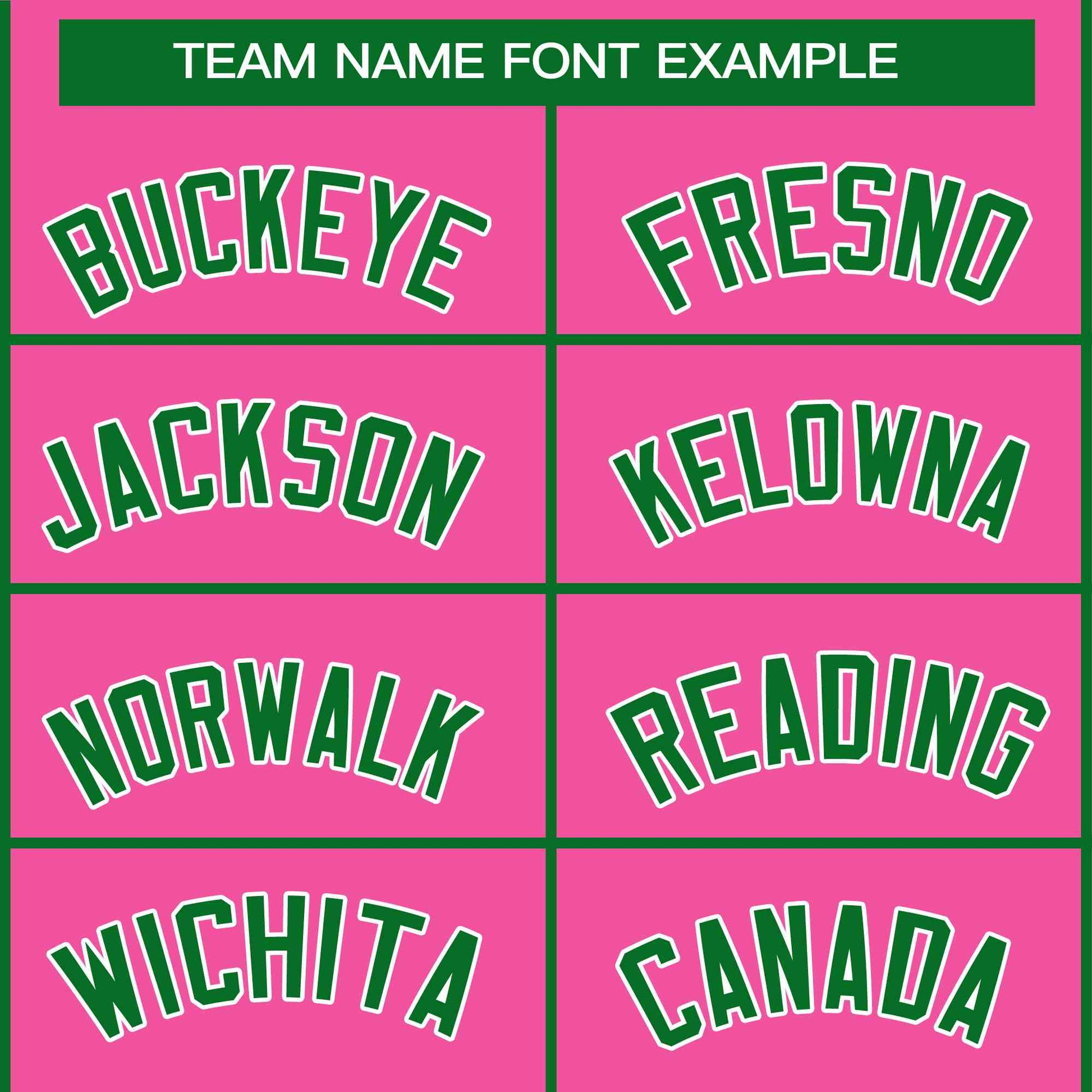 Custom Stitched Pink Kelly Green Raglan Sleeves Sports Full-Zip Sweatshirt Hoodie