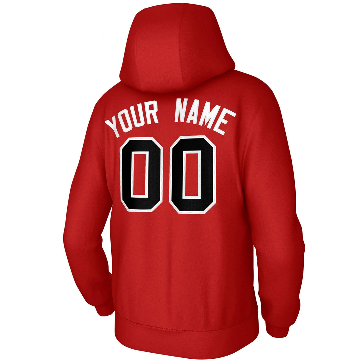 Custom Red Black-White Classic Style Training Uniform Pullover Hoodie