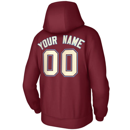 Custom Cardinal Cream-Cardinal Classic Style Training Uniform Pullover Hoodie