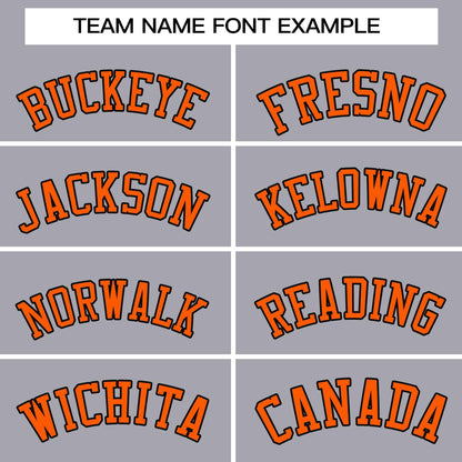 Custom Stitched Gray Orange-Black Sports Full-Zip Sweatshirt Hoodie