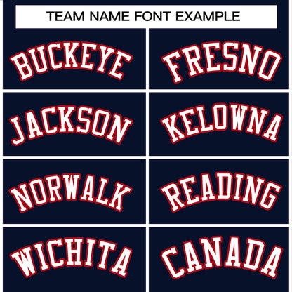 Custom Stitched Navy Red-White Raglan Sleeves Sports Pullover Sweatshirt Hoodie For Women