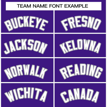 Custom Stitched Purple Gray-White Raglan Sleeves Sports Pullover Sweatshirt Hoodie For Women
