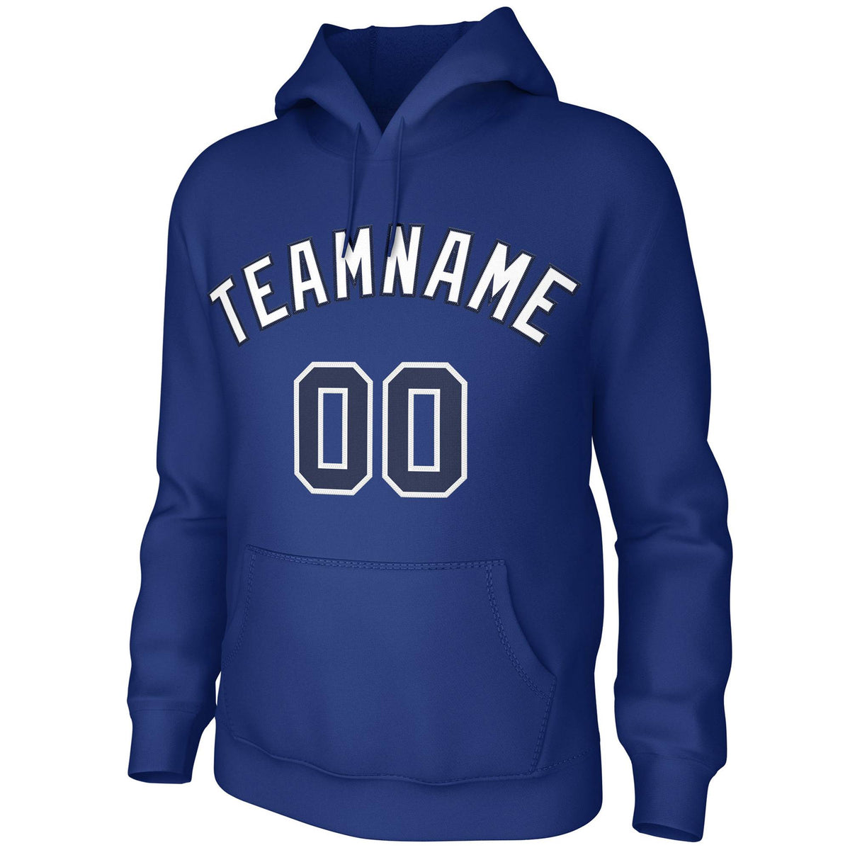 Custom Royal White-Navy Classic Style Sweatshirts Uniform Pullover Hoodie