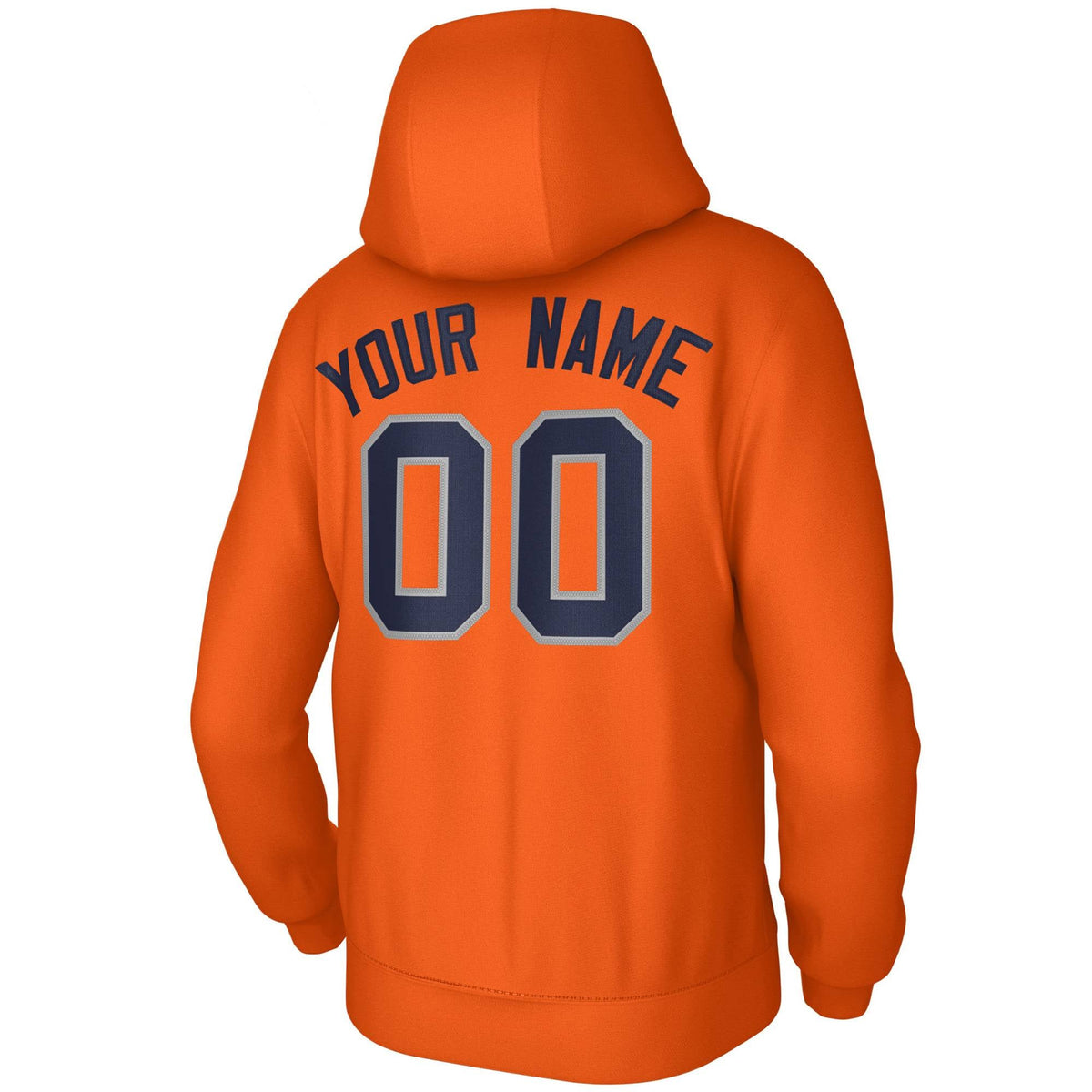 Custom Orange Navy-Gray Classic Style Sports Uniform Pullover Hoodie
