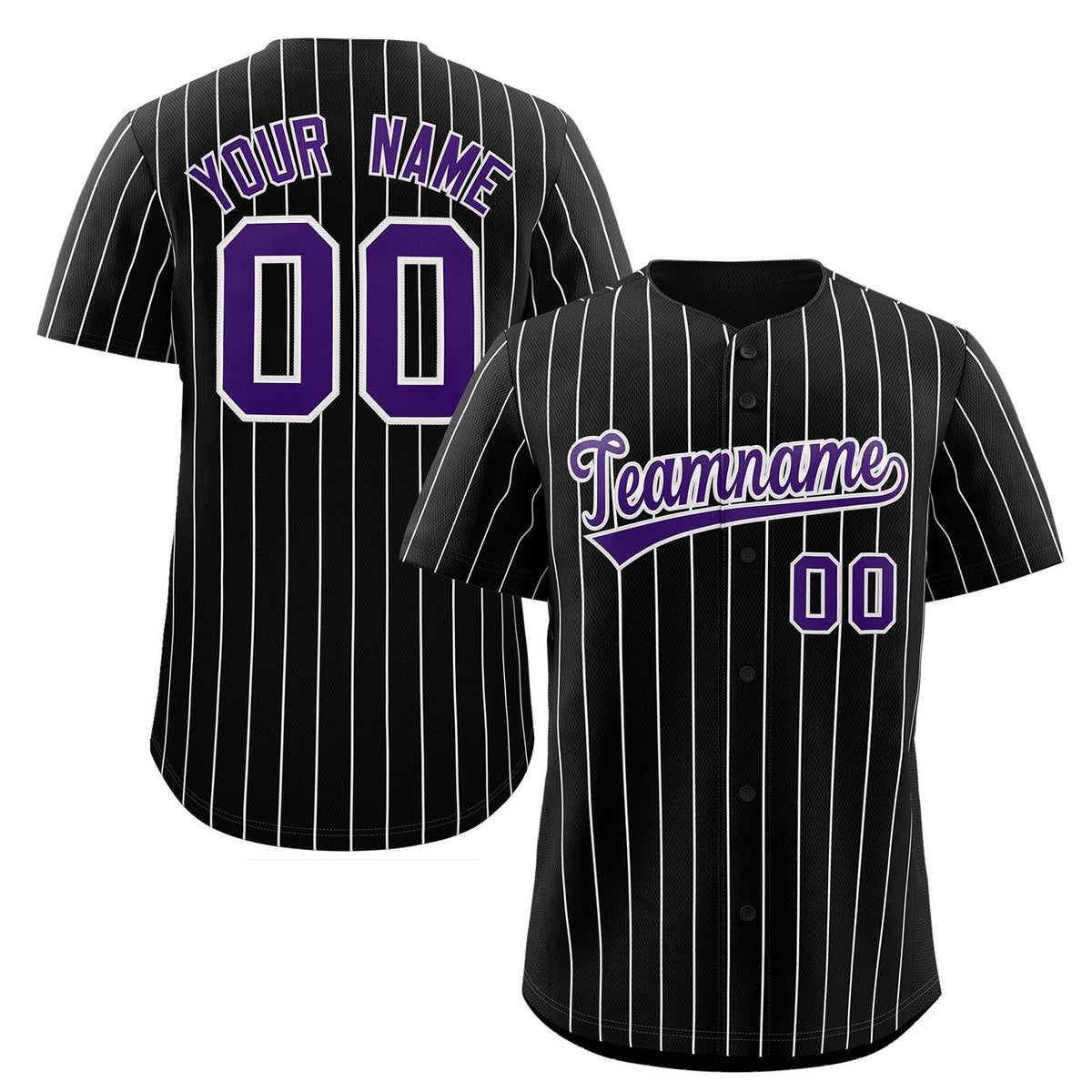 Custom Mens Personalized Pinstripe Baseball Jersey Team Sport Uniforms