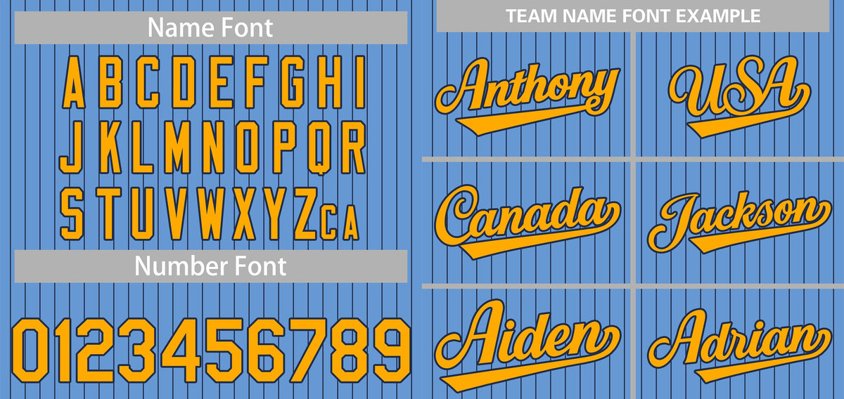 Custom Light Blue Yellow-Navy Stripe Fashion Authentic Baseball Jersey