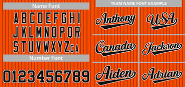 Custom Orange Black-White Stripe Fashion Authentic Baseball Jersey