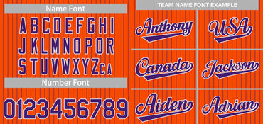 Custom Orange Purple-White Stripe Fashion Authentic Baseball Jersey