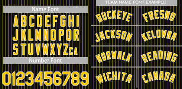 Custom Black Gold-White Stripe Fashion Authentic Baseball Jersey