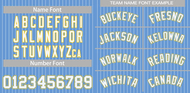 Custom Light Blue White-Gold Stripe Fashion Authentic Baseball Jersey