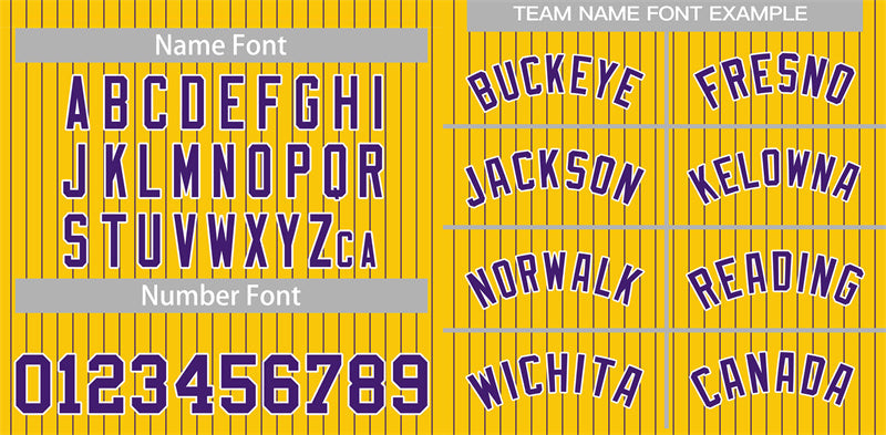 Custom Yellow Purple-White Stripe Fashion Authentic Baseball Jersey