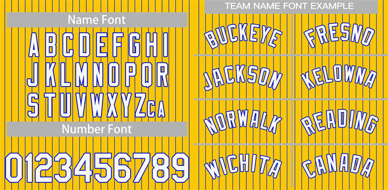 Custom Yellow White-Royal Stripe Fashion Authentic Baseball Jersey