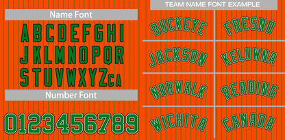 Custom Orange Green-Black Stripe Fashion Authentic Baseball Jersey